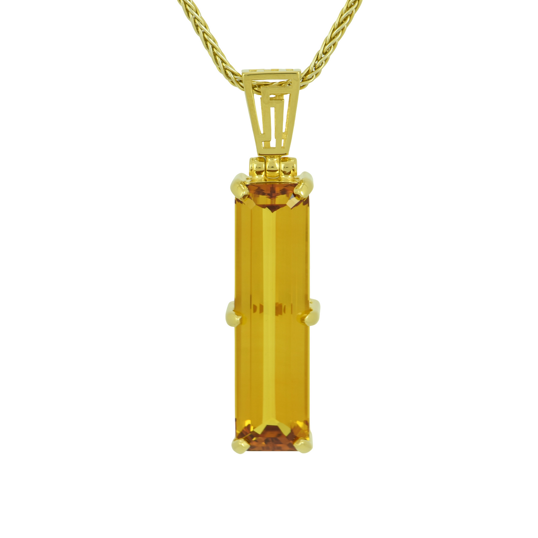 Cognac Sapphire Pendant