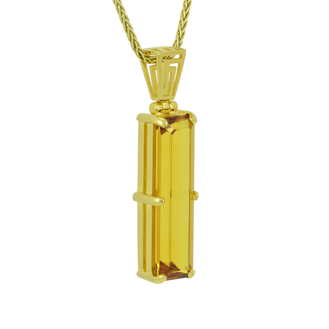 Cognac Sapphire Pendant