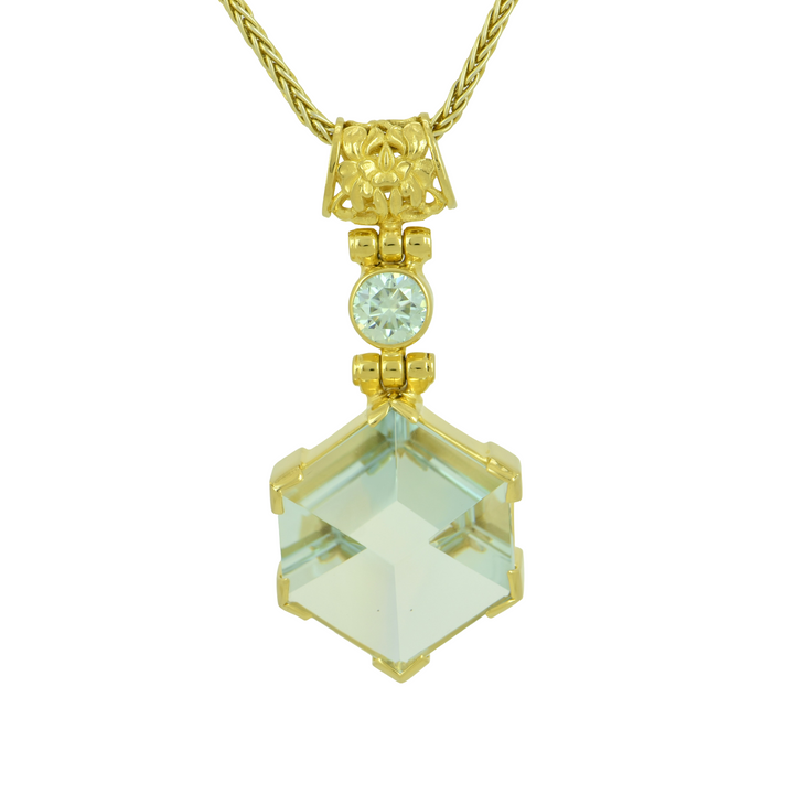 Blue Topaz Portal Quartz Pendant