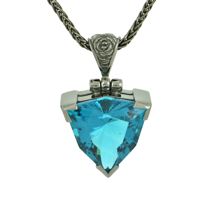 Blue Green Obsidian Pendant