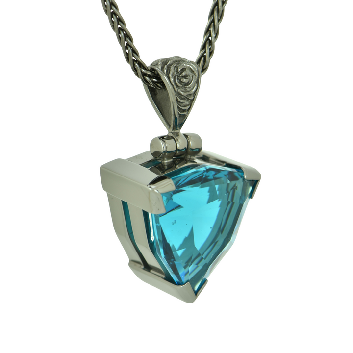 Blue Green Obsidian Pendant