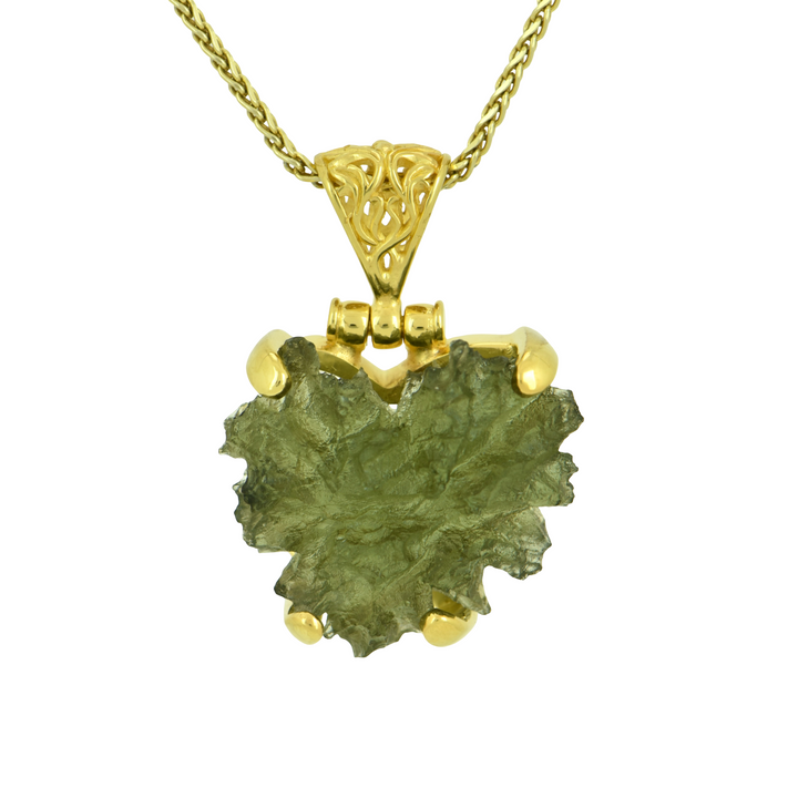 Besednice Moldavite Heart Pendant