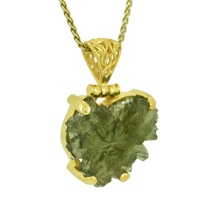 Besednice Moldavite Heart Pendant