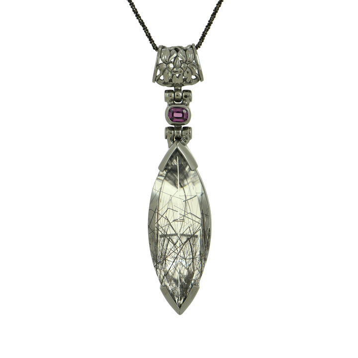 Black Rutilated Quartz Pendant