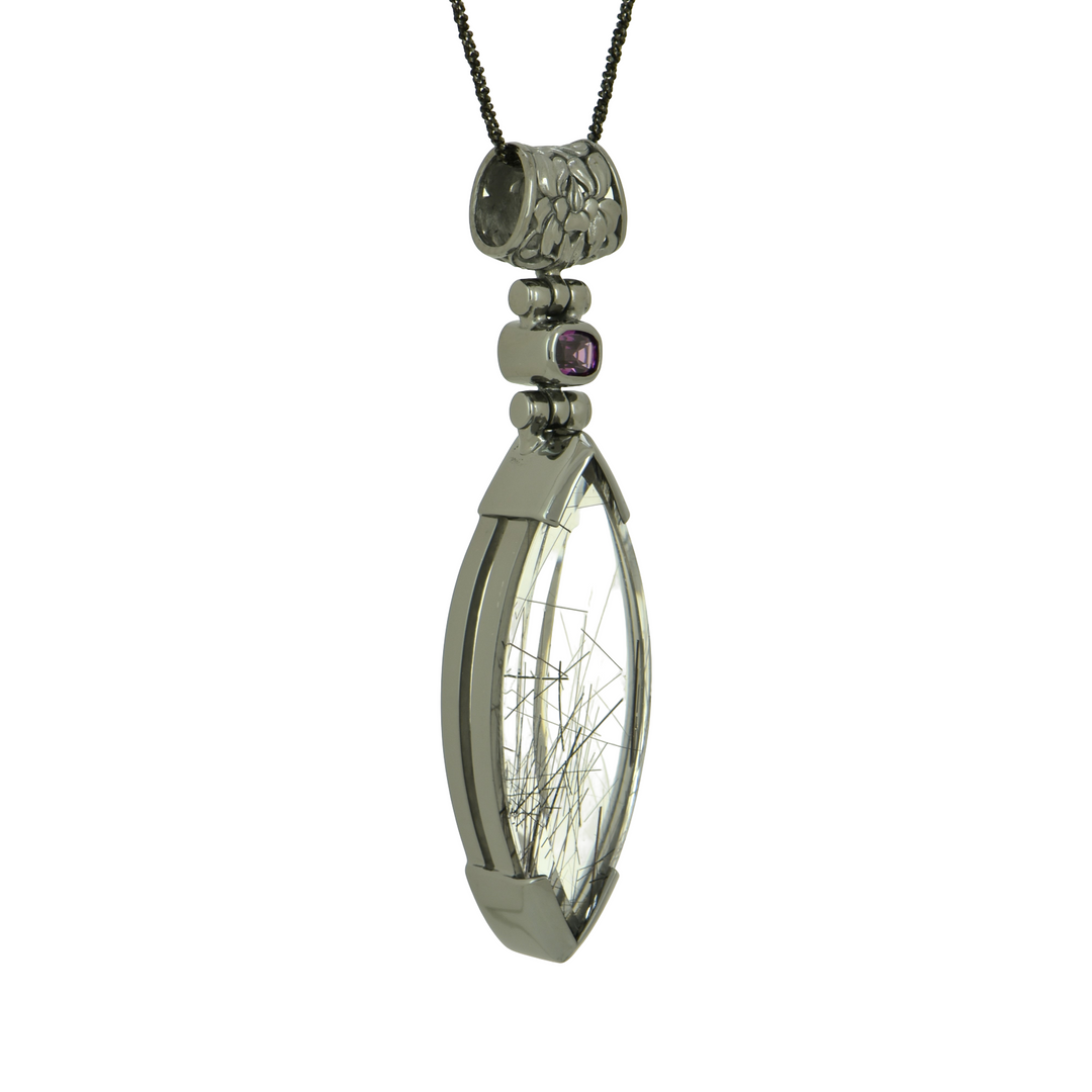 Black Rutilated Quartz Pendant