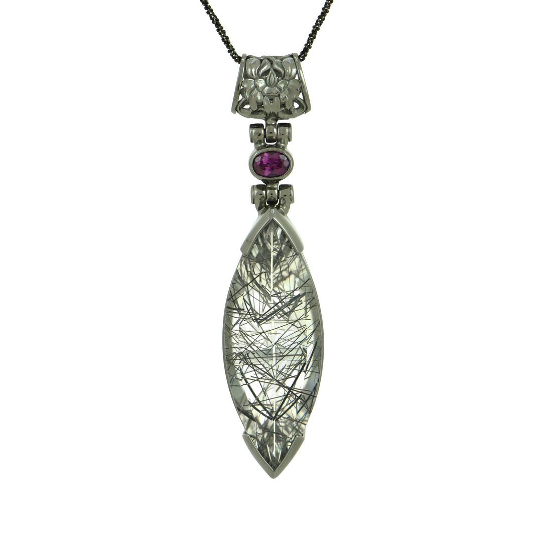 Black Rutilated Quartz Pendant
