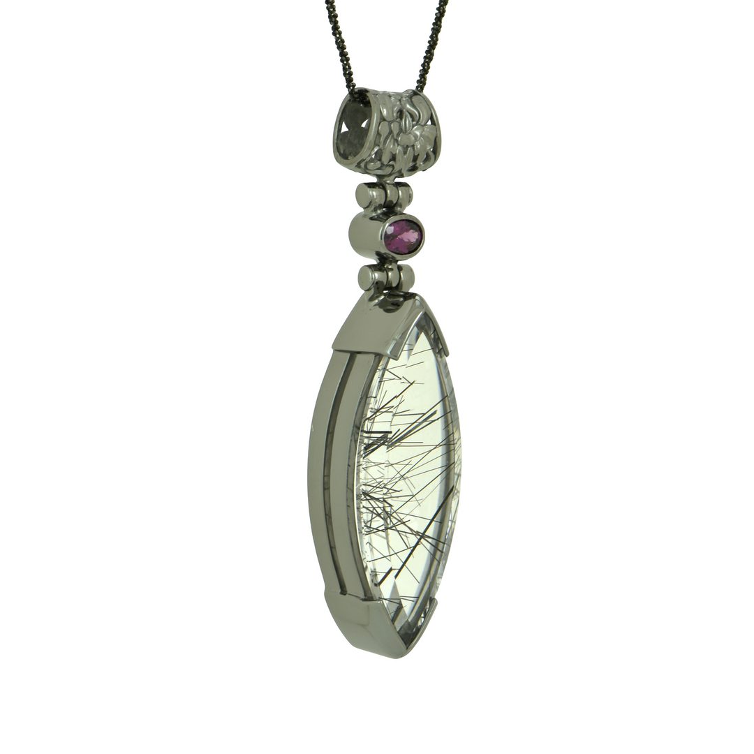 Black Rutilated Quartz Pendant