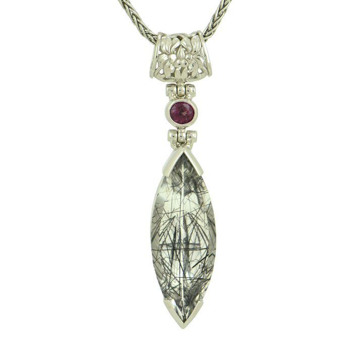 Black Rutilated Quartz Pendant