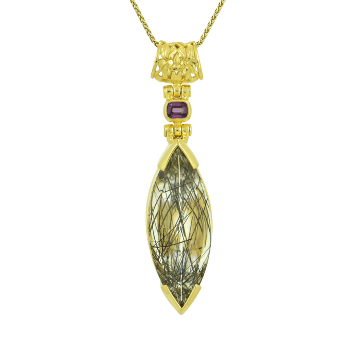 Black Rutilated Quartz Pendant