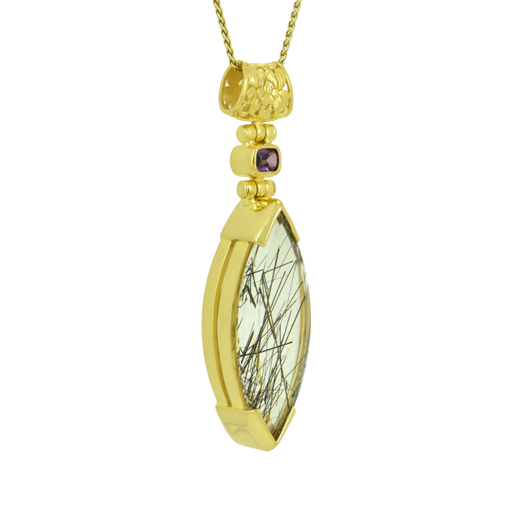 Black Rutilated Quartz Pendant