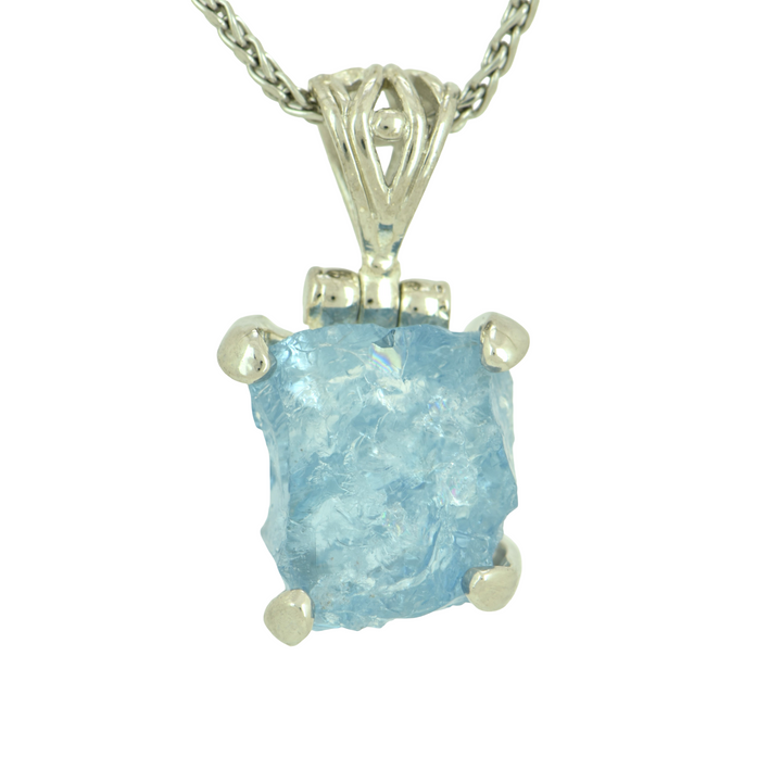 Raw Blue Beryl Pendant