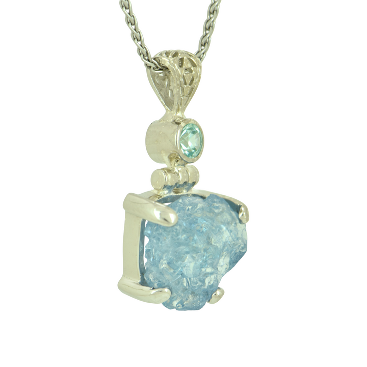 Raw Blue Beryl Pendant