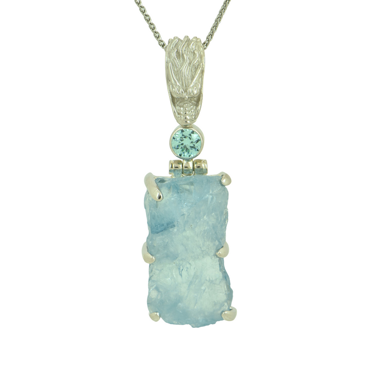 Raw Blue Beryl Pendant