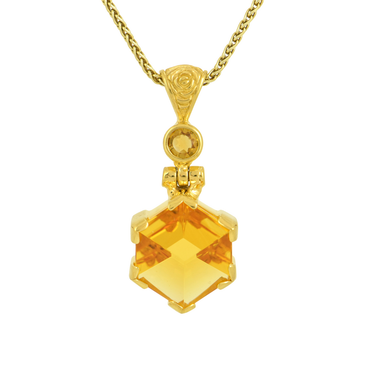 Golden Portal Hydro Quartz Pendant