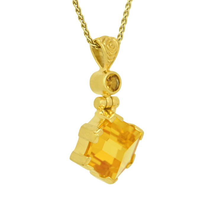 Golden Portal Hydro Quartz Pendant