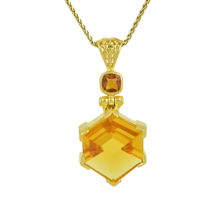 Golden Portal Hydro Quartz Pendant
