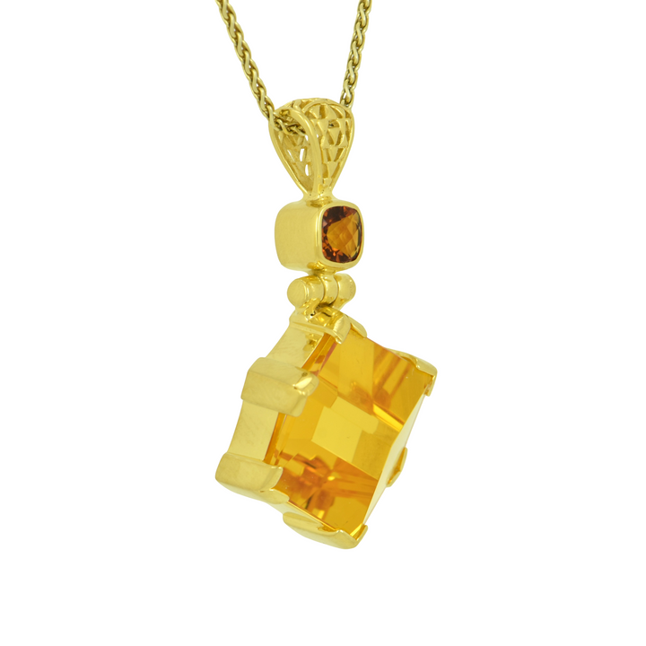 Golden Portal Hydro Quartz Pendant