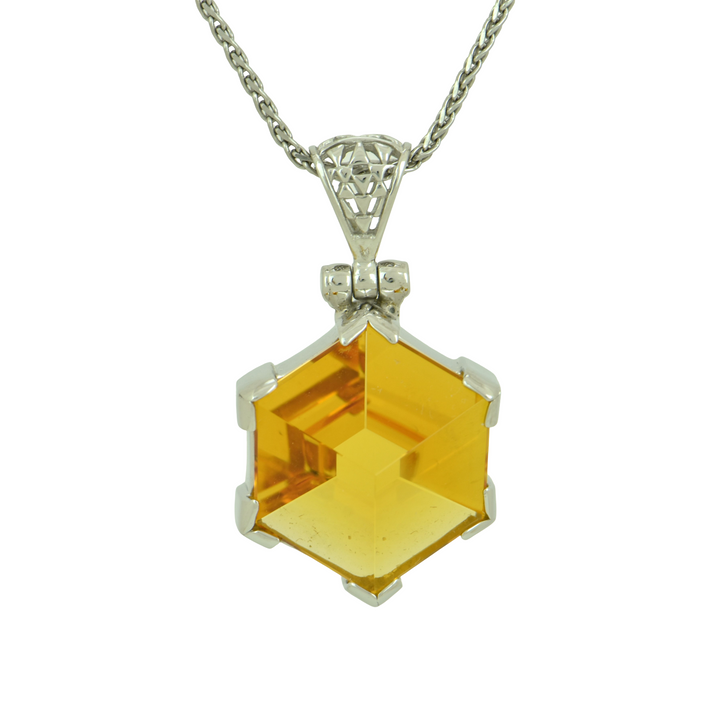 Golden Portal Hydro Quartz Pendant