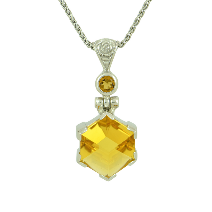 Golden Portal Hydro Quartz Pendant