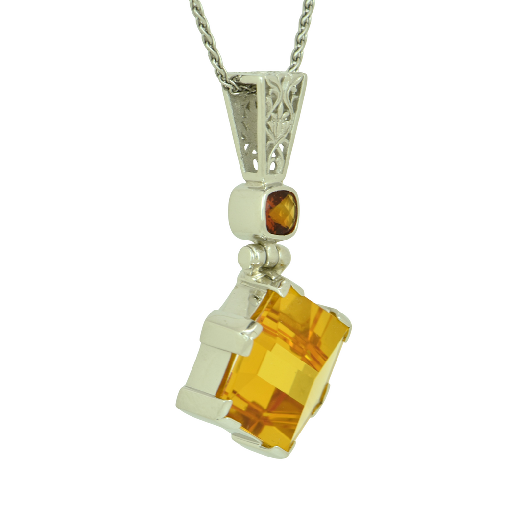 Golden Portal Hydro Quartz Pendant
