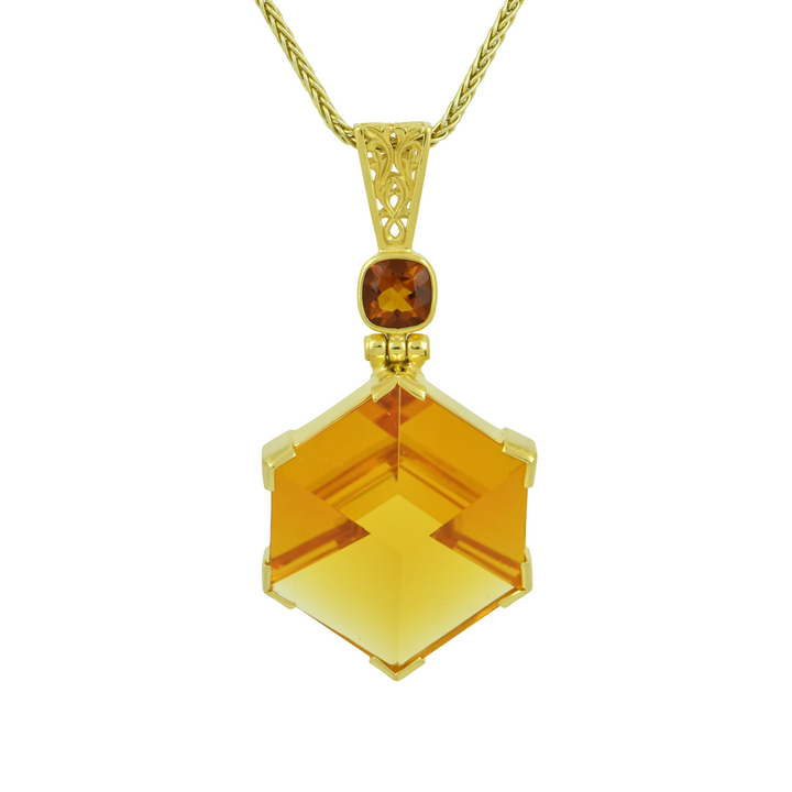 Golden Portal Hydro Quartz Pendant