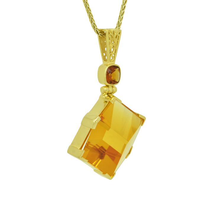 Golden Portal Hydro Quartz Pendant