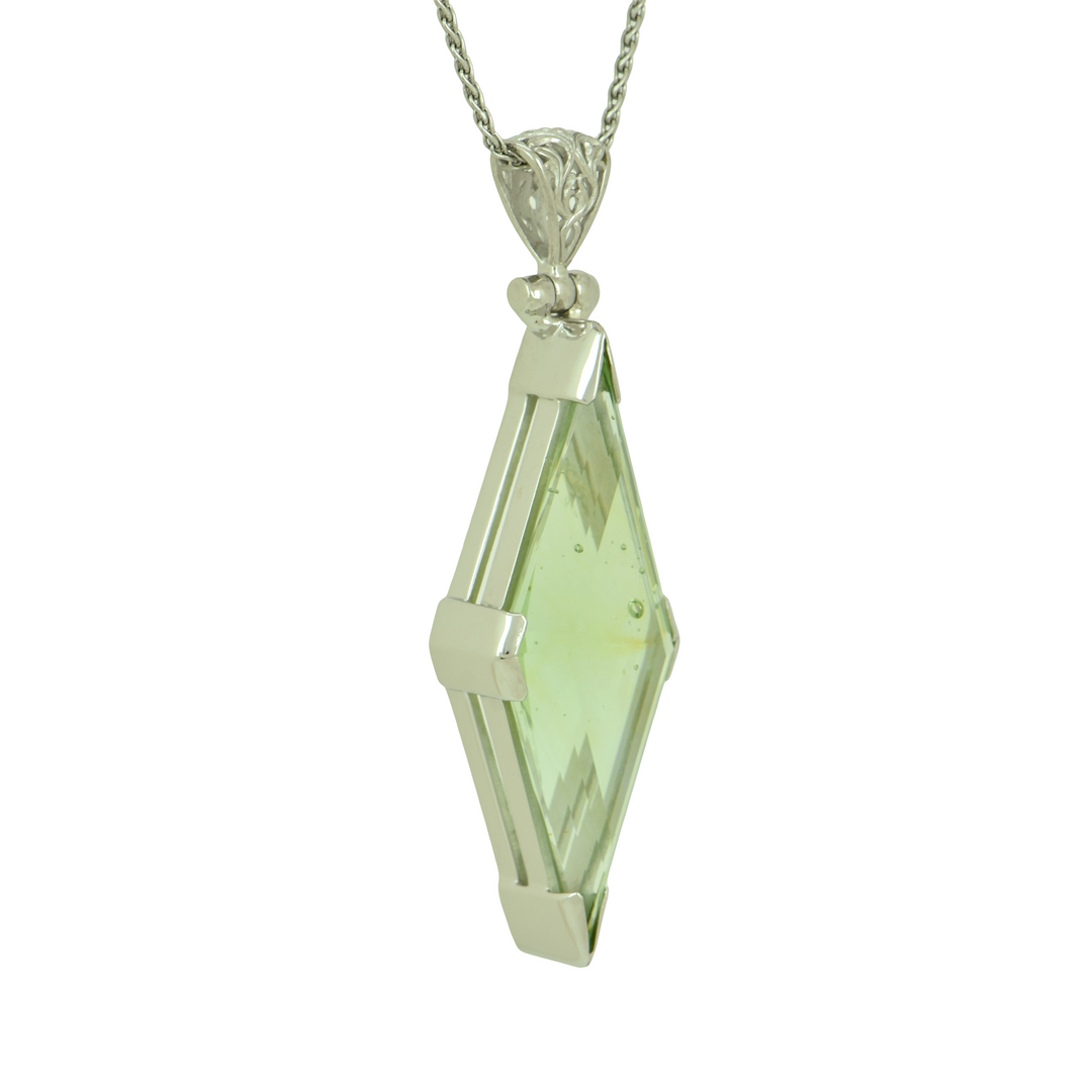 Lemon Lime Obsidian Pendant