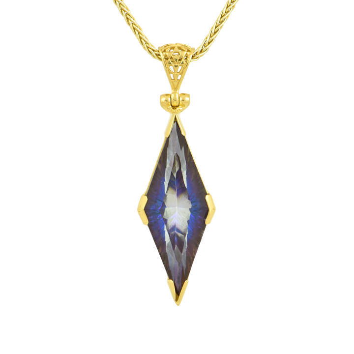Indigo Warrior Mystic Quartz Pendant