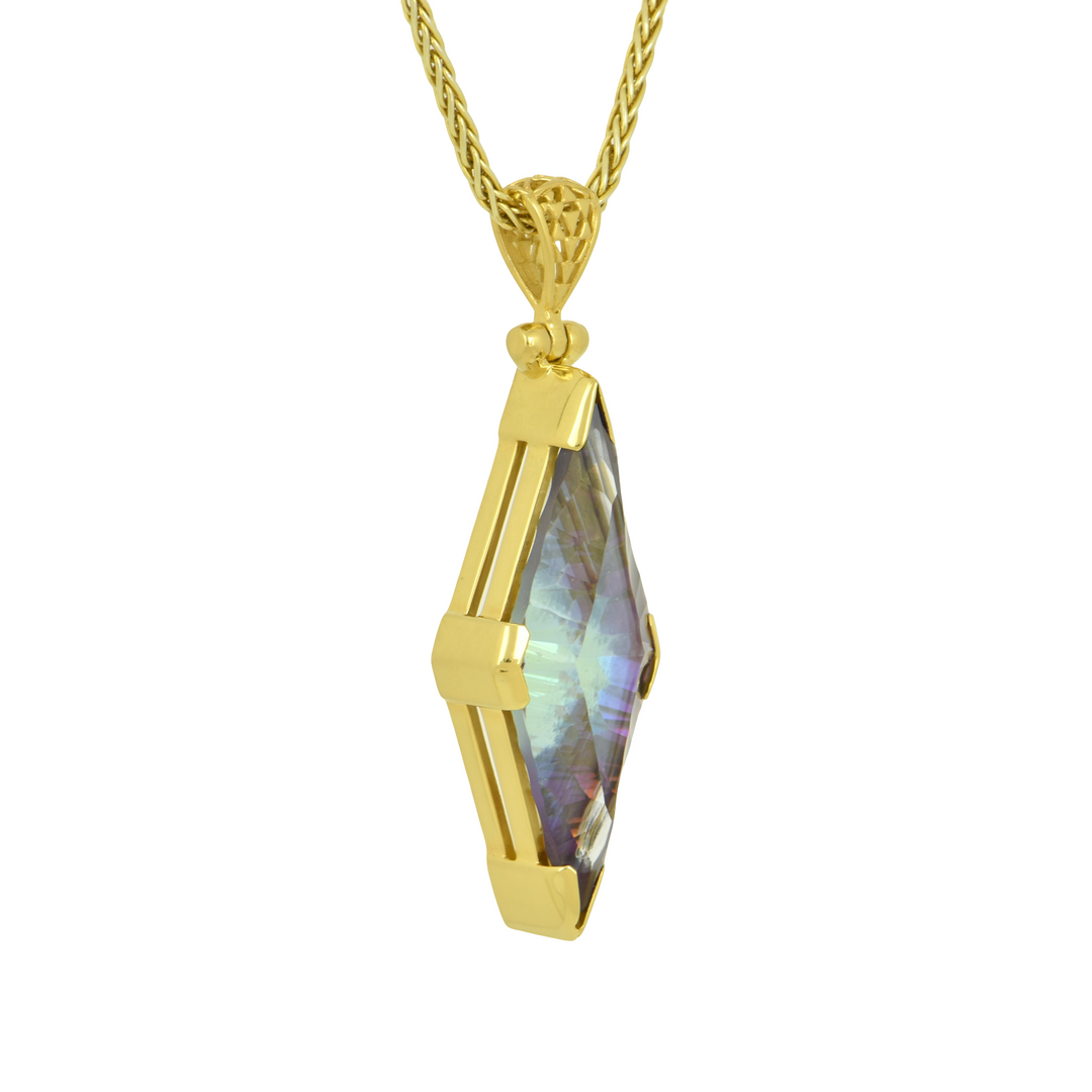 Indigo Warrior Mystic Quartz Pendant