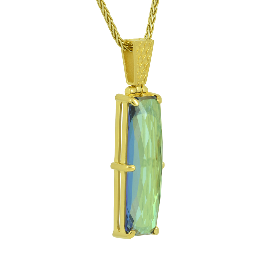 Luminous Heart Mystic Quartz Pendant