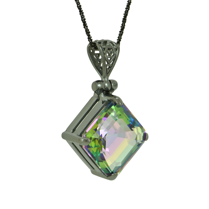 Luminous Heart Mystic Quartz Pendant