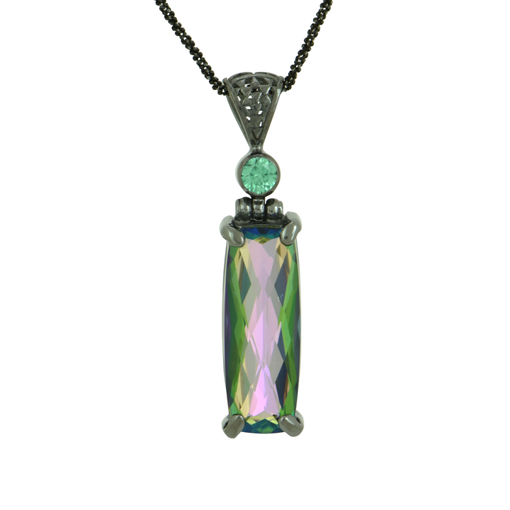 Luminous Heart Mystic Quartz Pendant