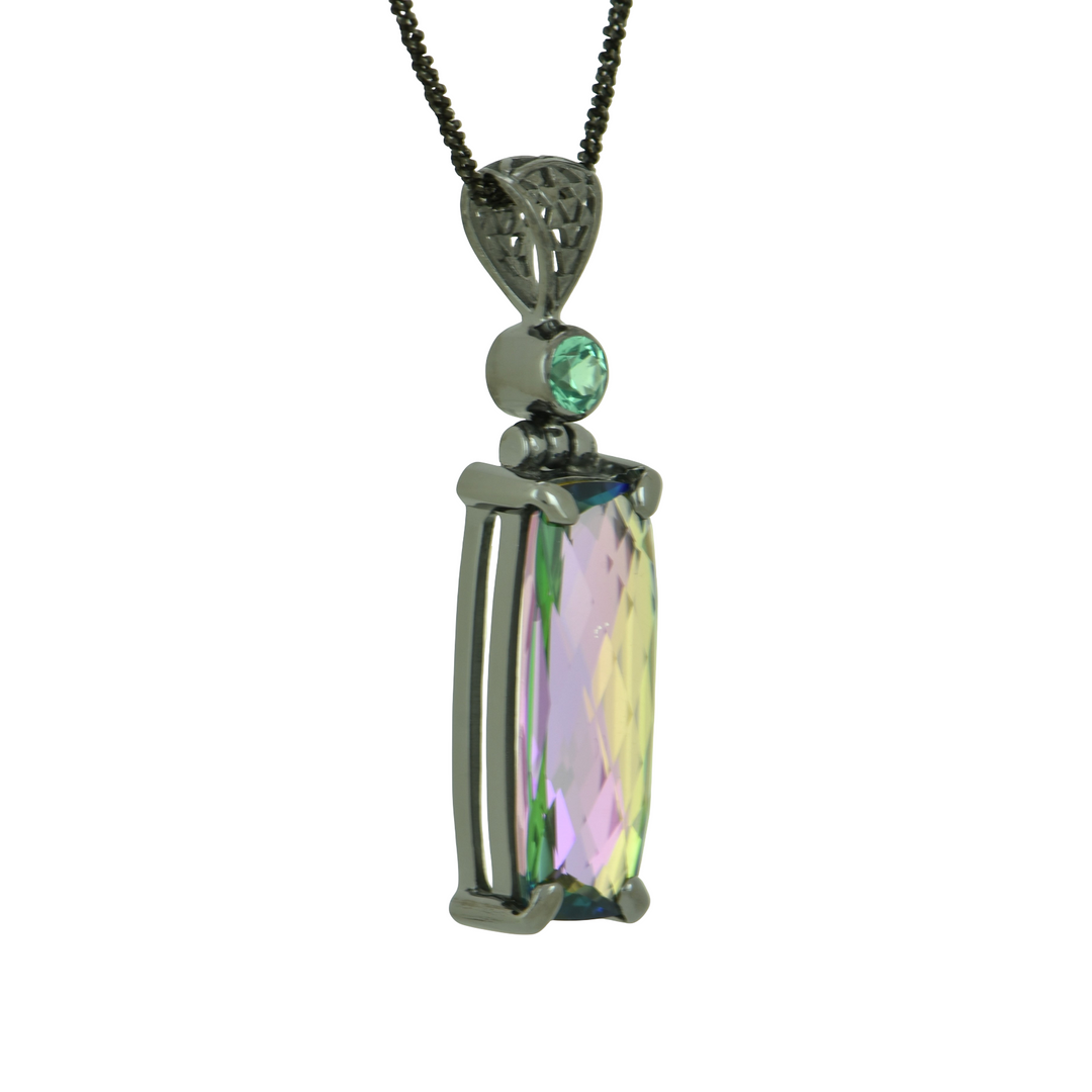 Luminous Heart Mystic Quartz Pendant