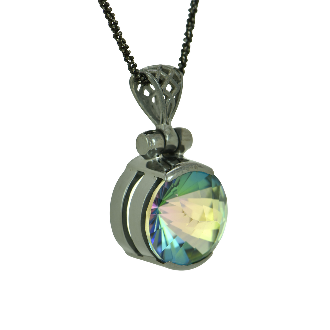 Luminous Heart Mystic Quartz Pendant