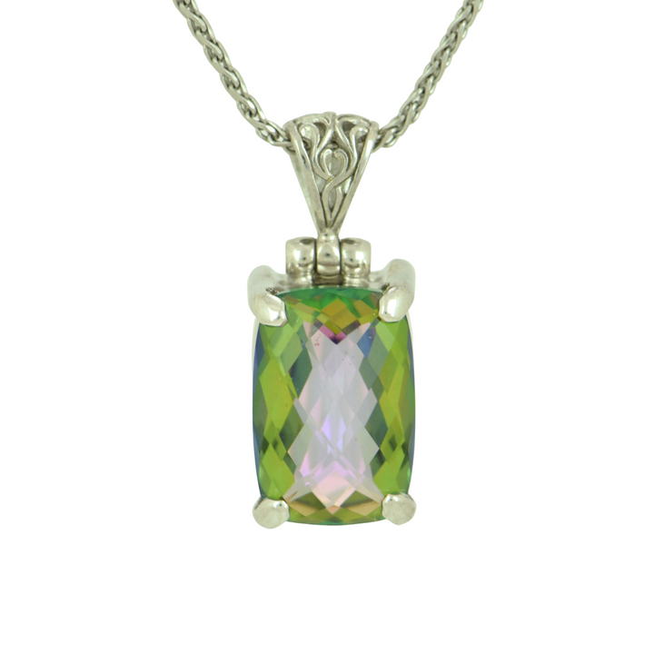 Luminous Heart Mystic Quartz Pendant