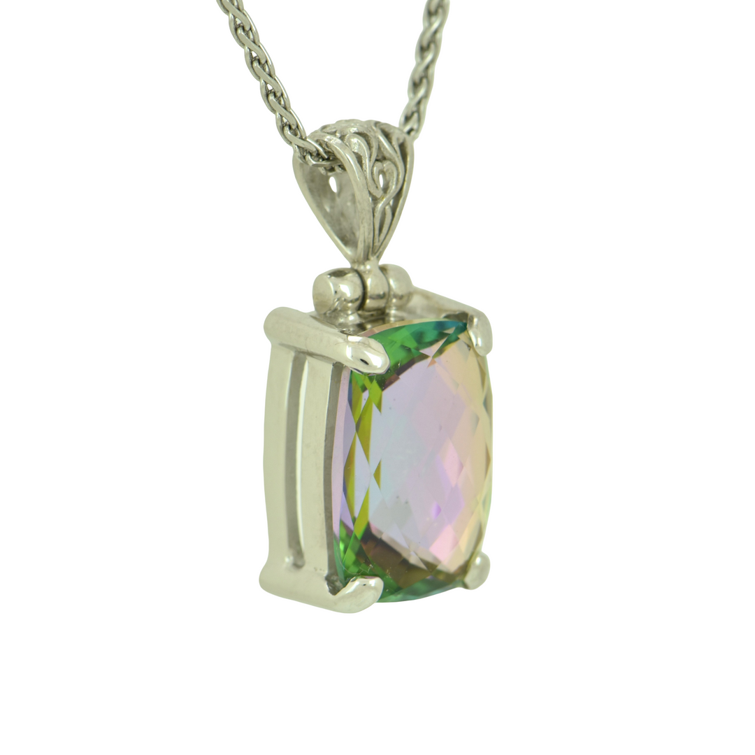 Luminous Heart Mystic Quartz Pendant