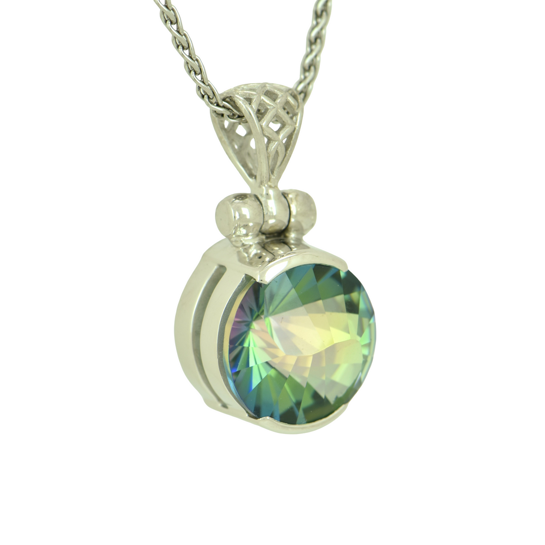 Luminous Heart Mystic Quartz Pendant