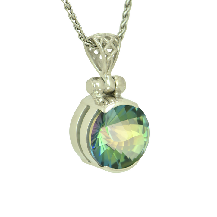 Luminous Heart Mystic Quartz Pendant