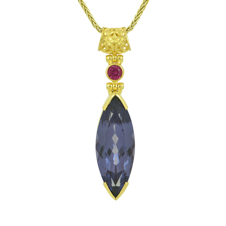 Alexandrite Effect Sapphire Pendant