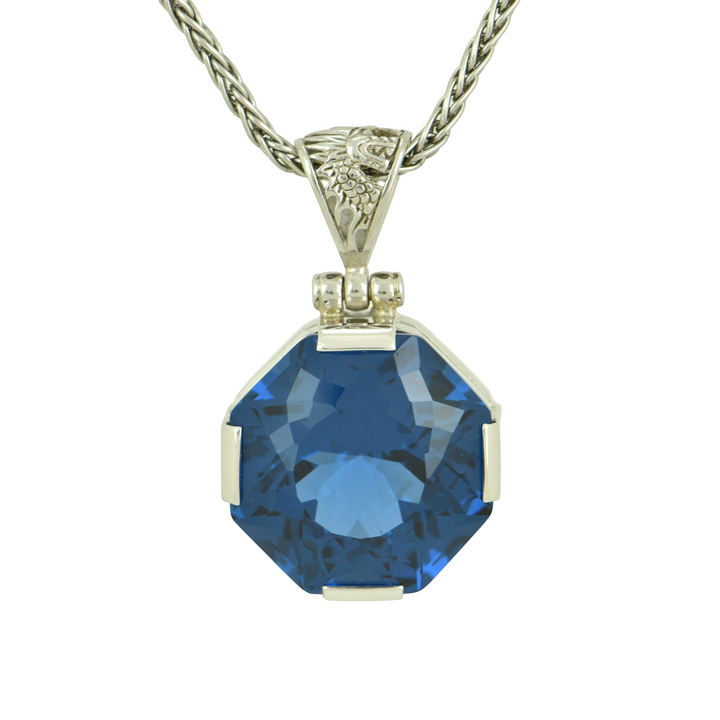 Blue Green Spinel Pendant