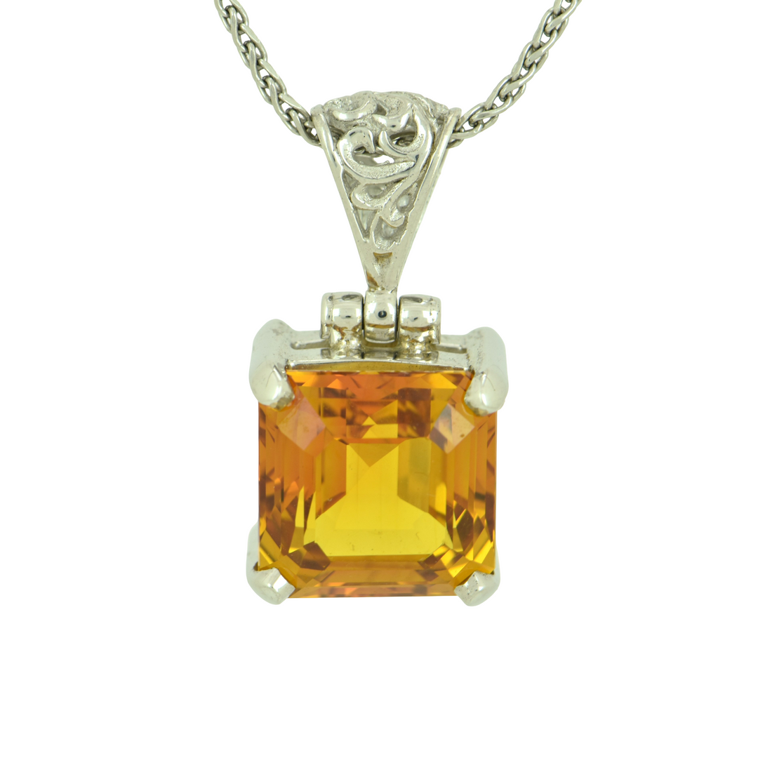 Cognac Sapphire Pendant