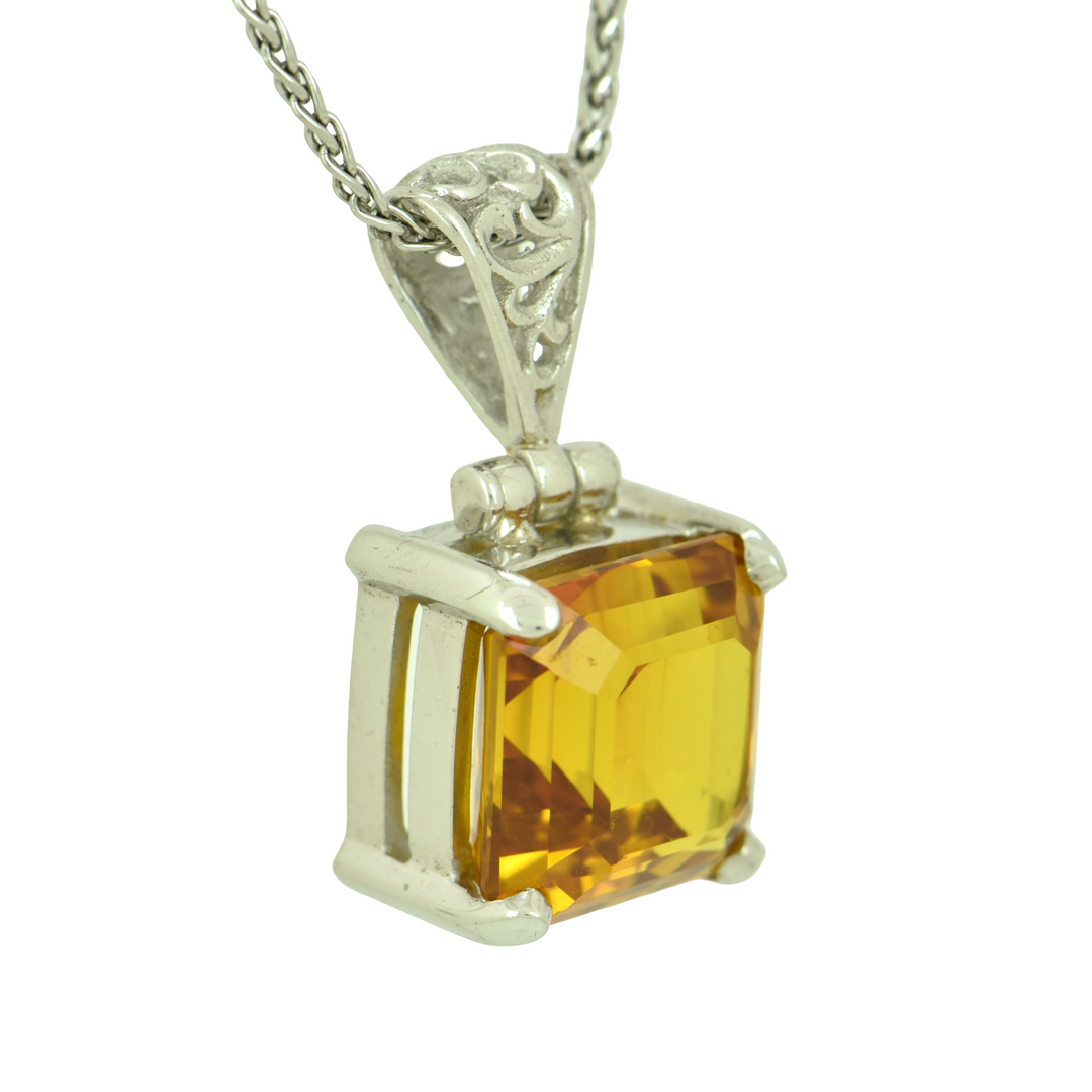 Cognac Sapphire Pendant