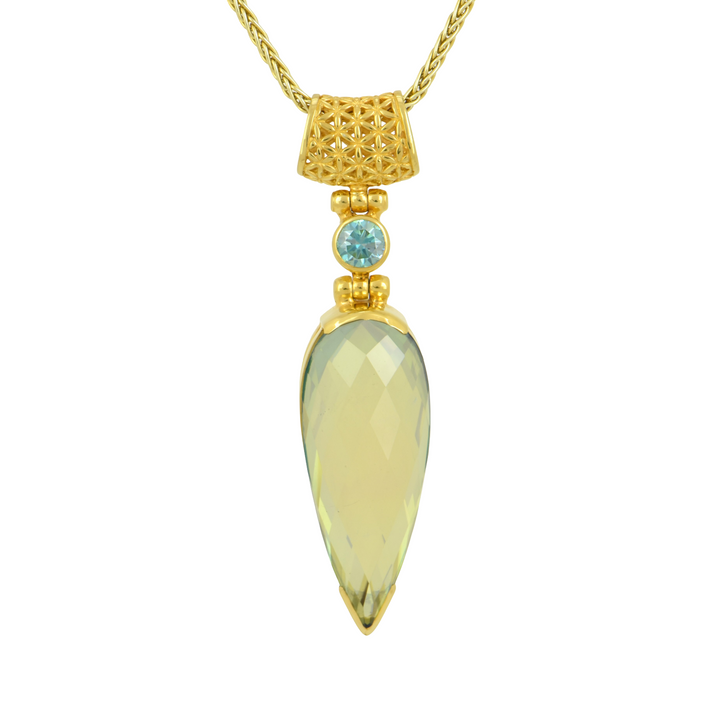 Luminous Heart Mystic Quartz Pendant