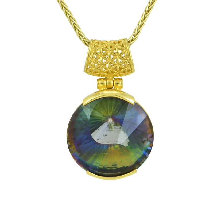 Luminous Heart Mystic Quartz Pendant