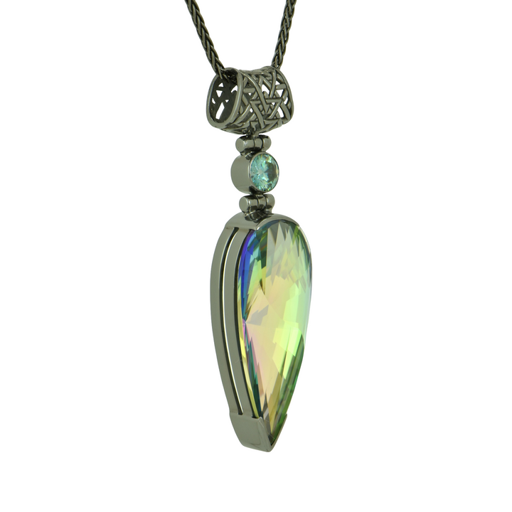 Luminous Heart Mystic Quartz Pendant