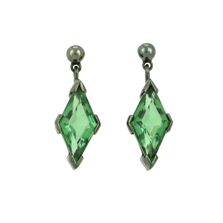 Green Hydro Quartz Earrings