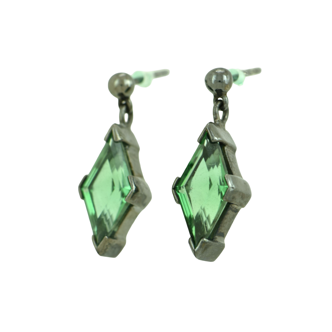 Green Hydro Quartz Earrings