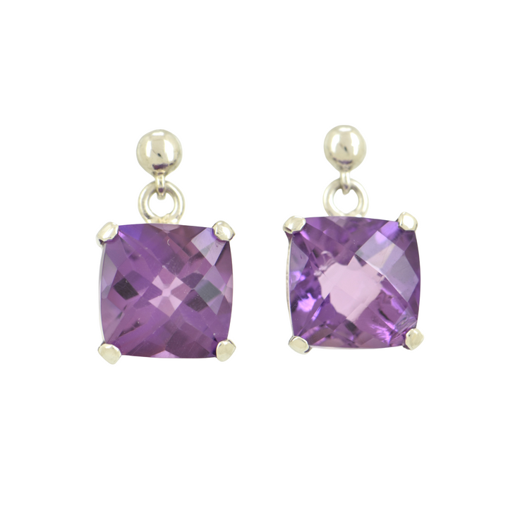 Amethyst Hydro Quartz Earrings