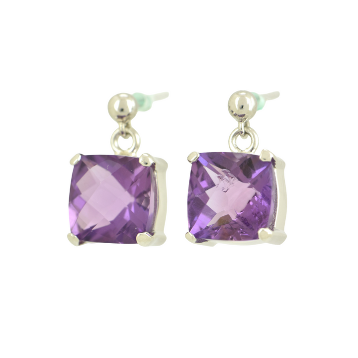 Amethyst Hydro Quartz Earrings