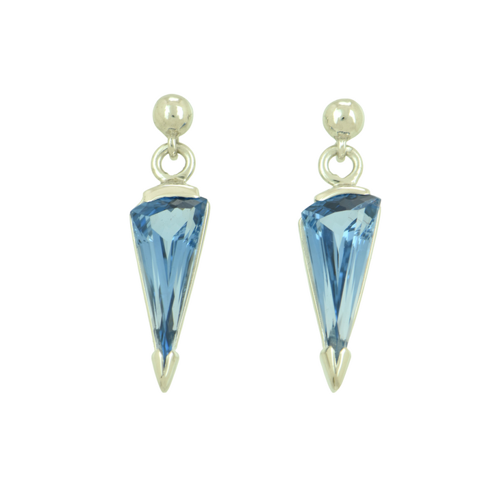 Blue Green Spinel Earrings